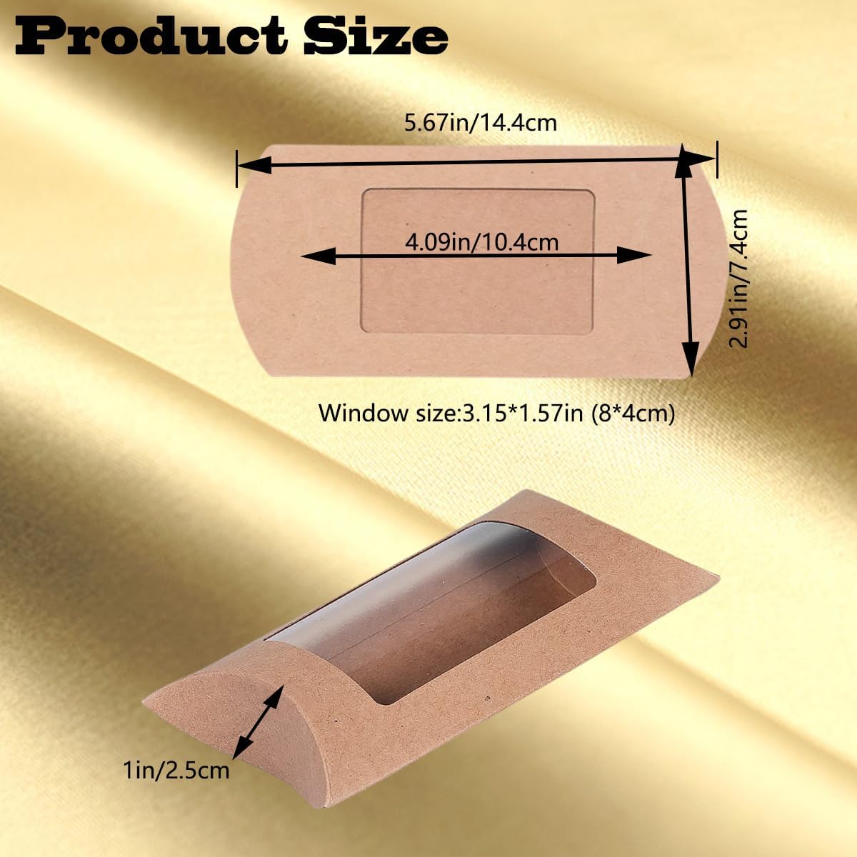 40 Pcs Pillow Gift Boxes with Clear Windows 1