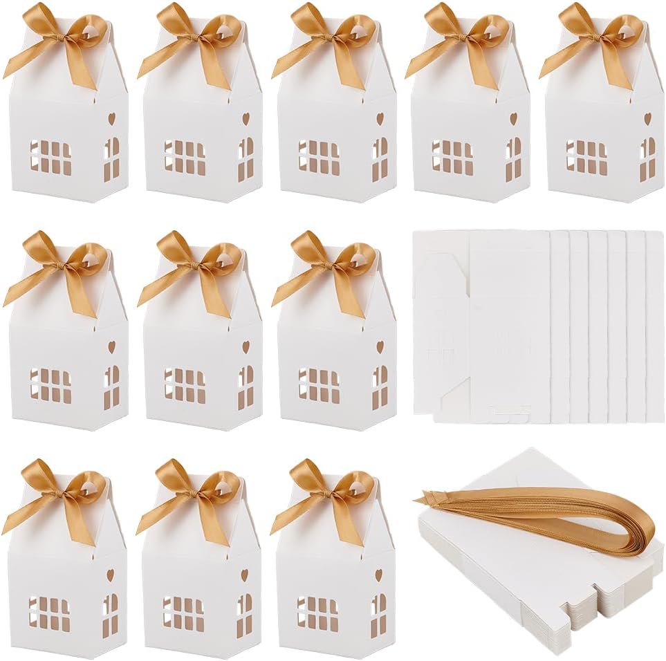 Nbeads 24 Pcs House Shaped Gift Boxes for Wedding