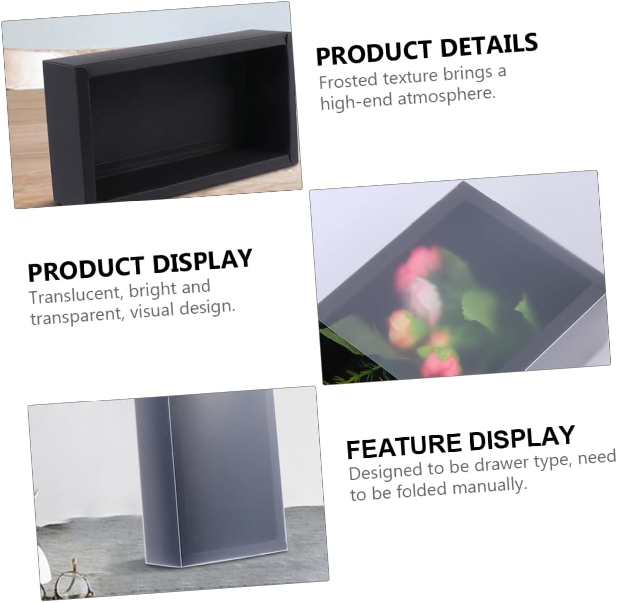 Butifulsic 6pcs Kraft Paper Drawer for Gift Wrapping and Present Packaging