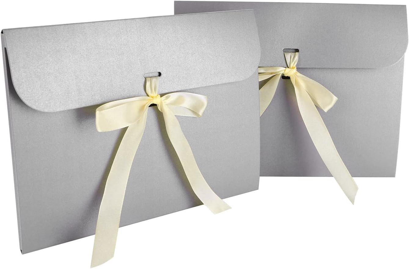 10pcs Paper Gift Bags with Ribbon Bowknot