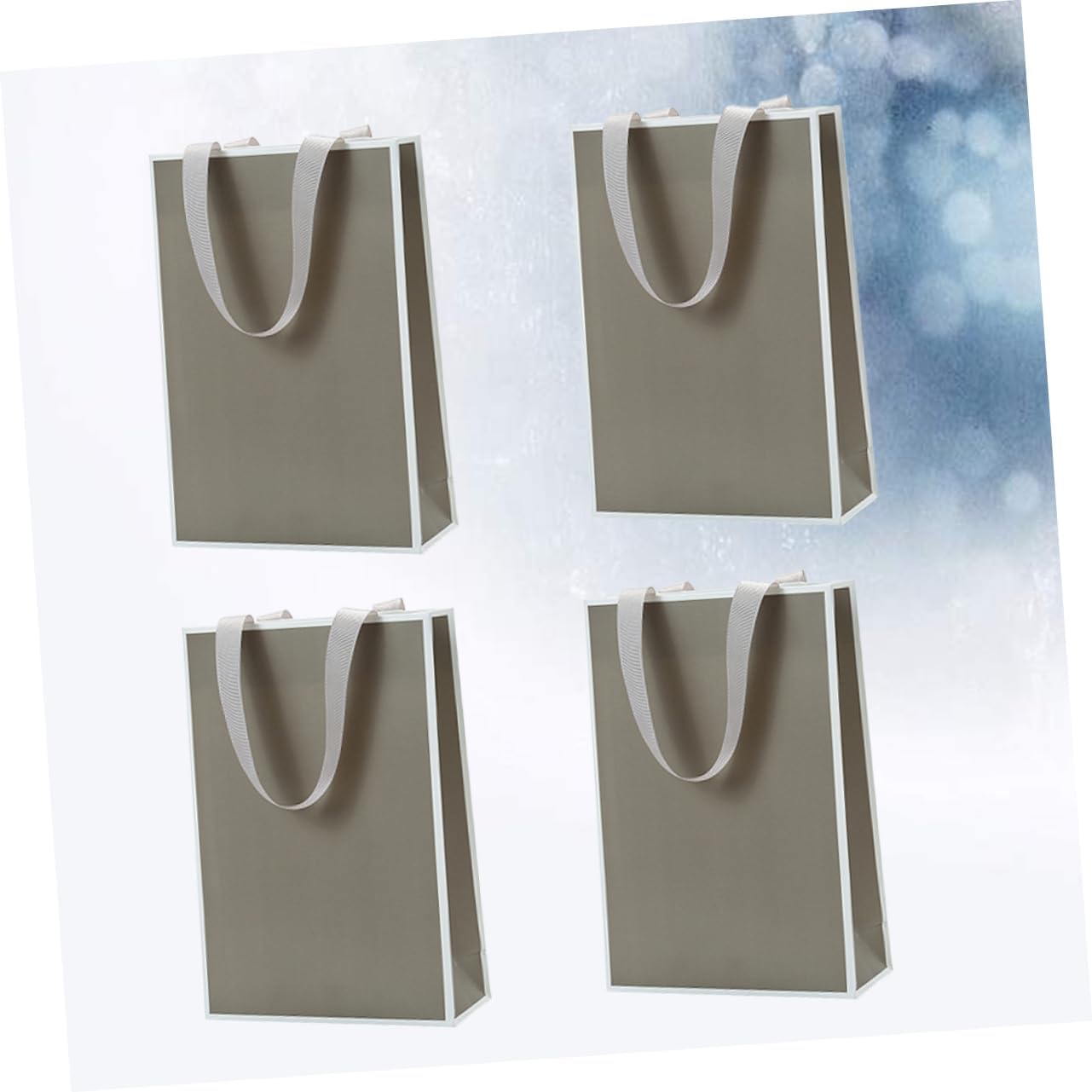 PartyKindom 4pcs Jewelry Packaging Bags with Ribbon Handles for Parties and Weddings