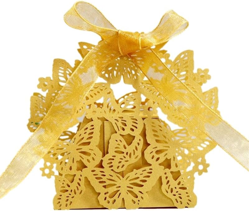MODADA Reflective Gold Butterfly Gift Boxes 50pcs 1