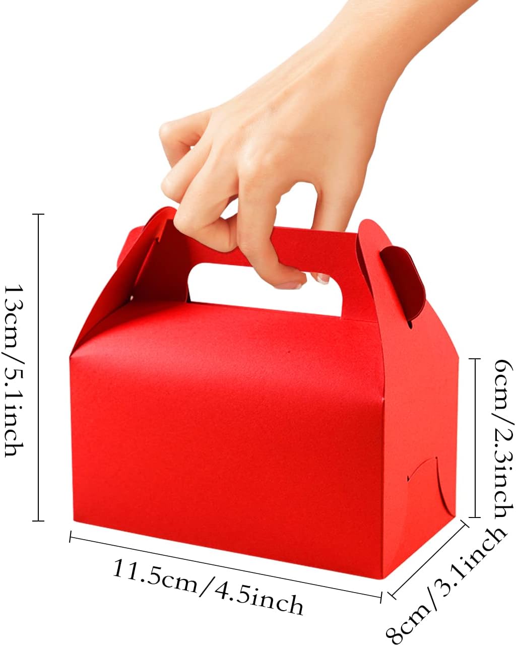 30 Pcs Red Gable Treat Boxes for Party Favors