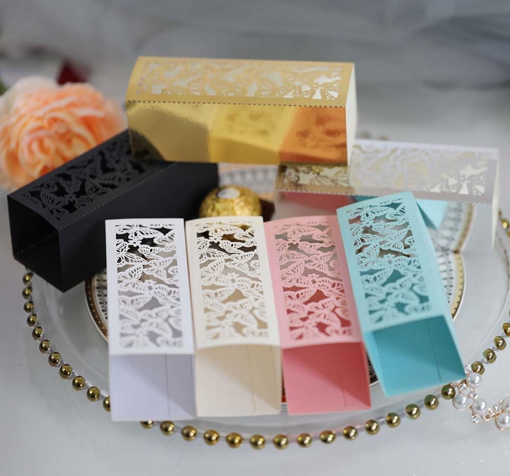 Steedna 50 Pack White Chocolate Gift Boxes