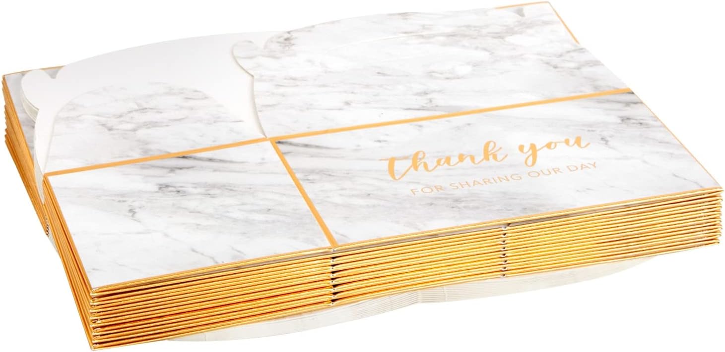Sparkle and Bash Marble Thank You Gable Boxes Pack of 24