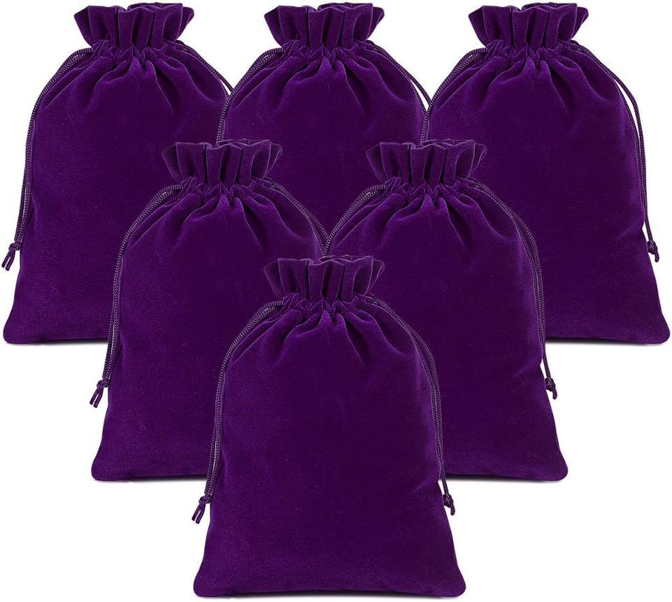 Lucky Monet Velvet Drawstring Bags for Gifts