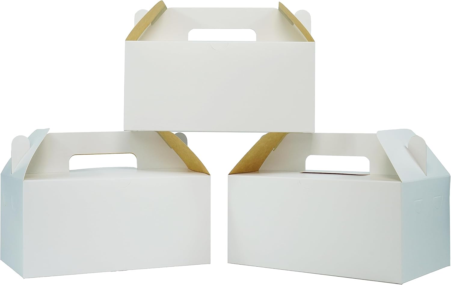 PandaPandaPPS 50 Pack White Gable Boxes 825x5x4 for Gifts and Parties