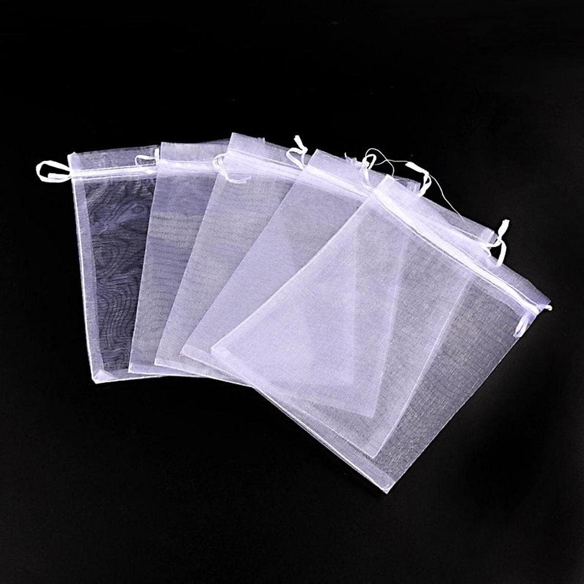 4x6 Inch Organza Gift Bags with Drawstring Set of 100