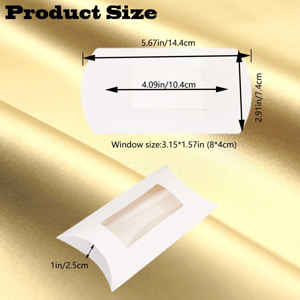 40 Pcs Pillow Gift Boxes with Clear Windows