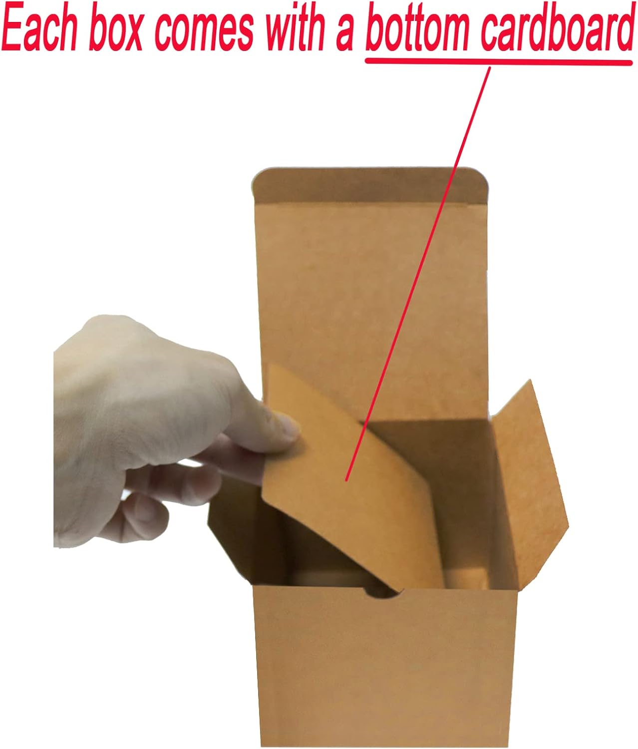 Bonfasvo 30 Pack 4x4x4 Inch Brown Gift Boxes with Lids