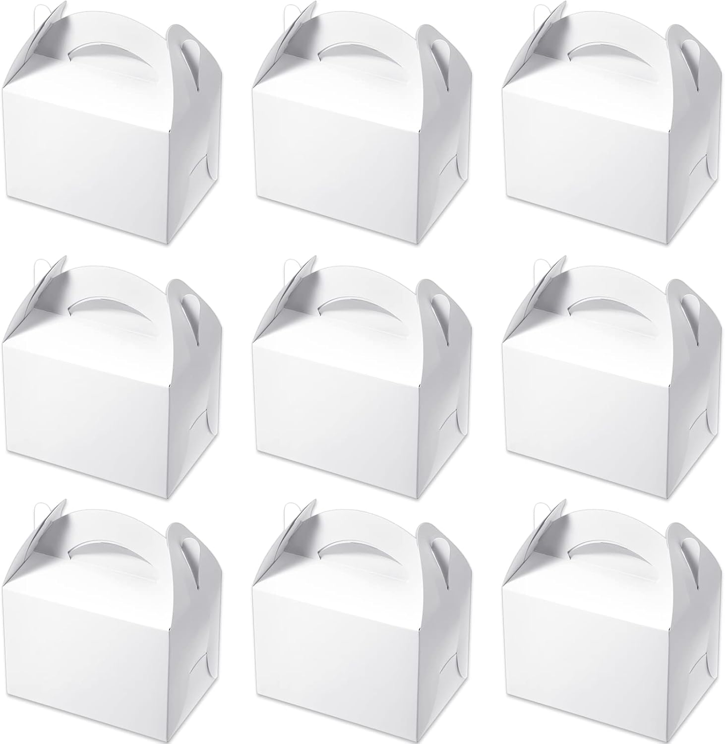 60 Pieces White Gable Gift Boxes for Parties