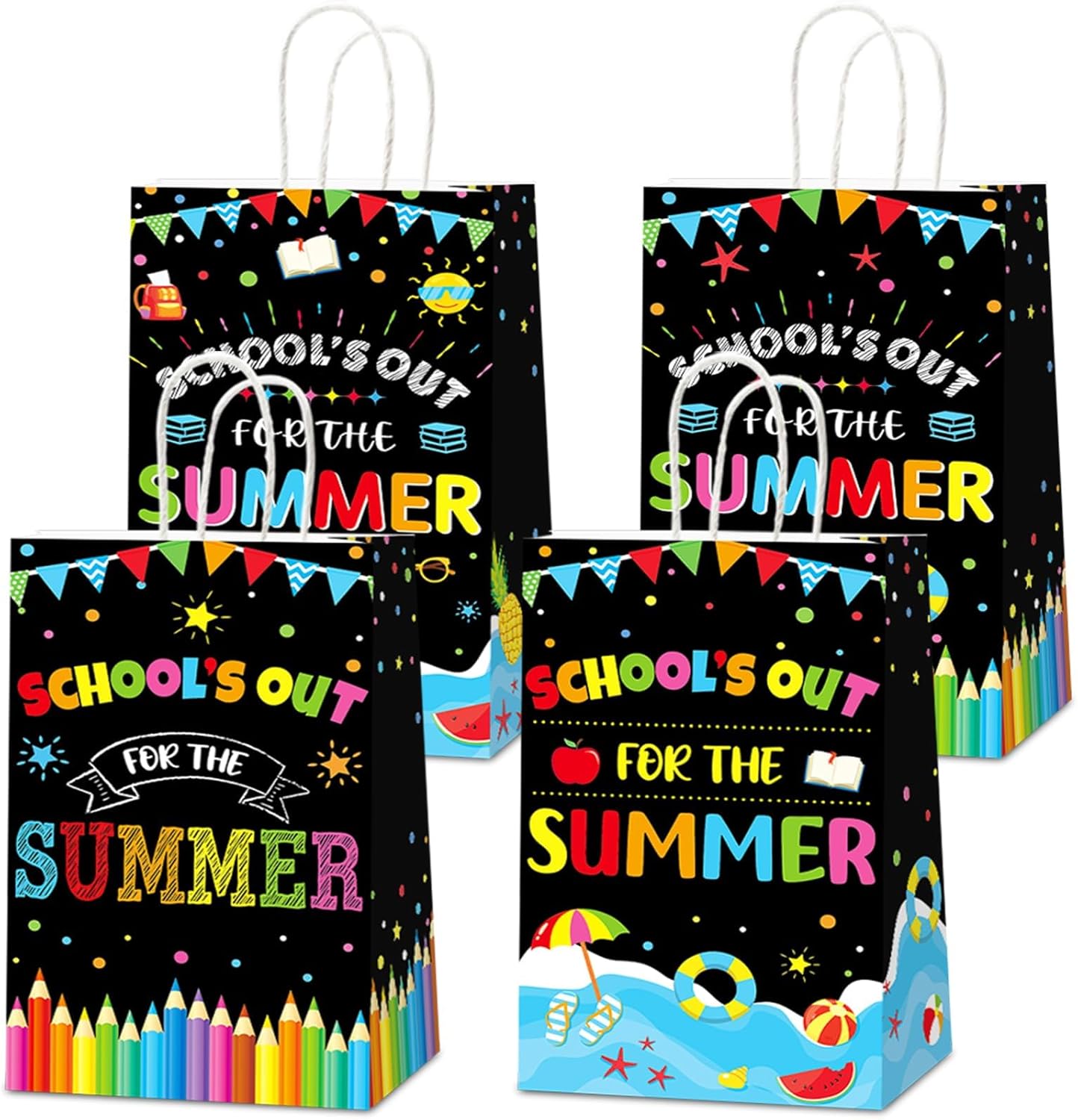 CHUNNIN 24pcs Summer Party Gift Bags for Kids