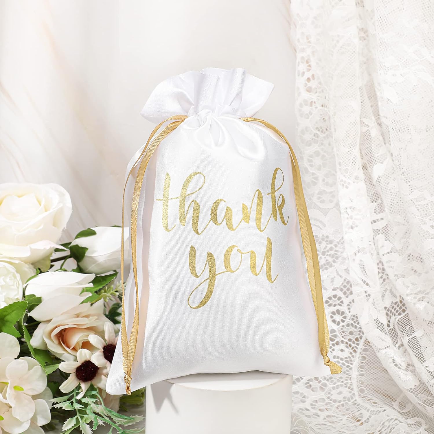 Sieral 50 Pcs Satin Gift Bags with Drawstring