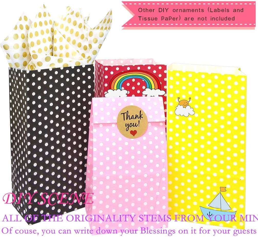 Red Polka Dot Mini Gift Bags 50 PCS for Party Favors