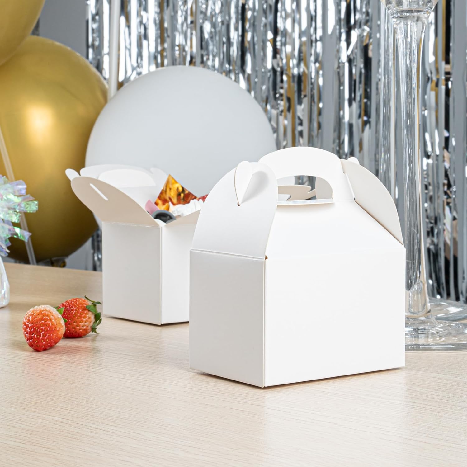 Restaurantware Bio Tek 4x25x25 Inch Gable Boxes 25 Count 1