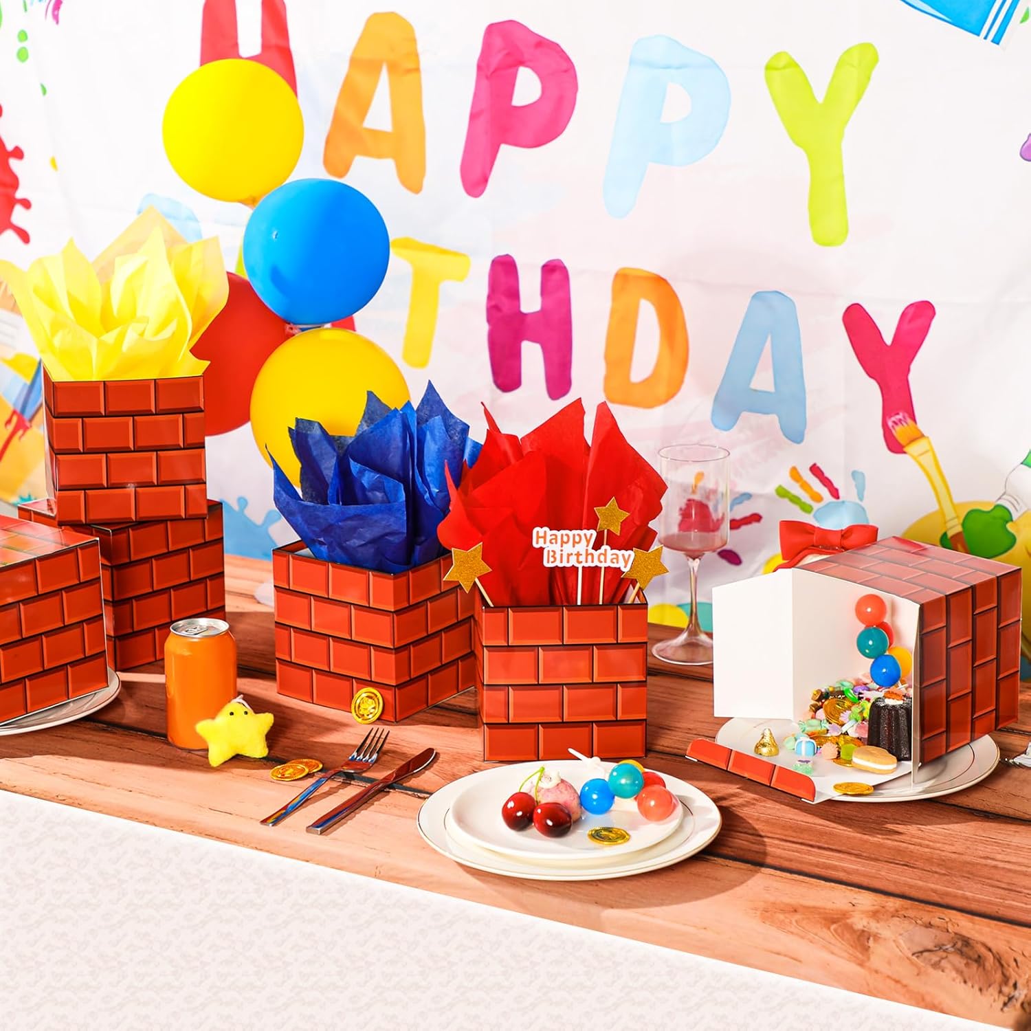 Zhanmai 8 Pcs Video Game Treat Boxes for Party