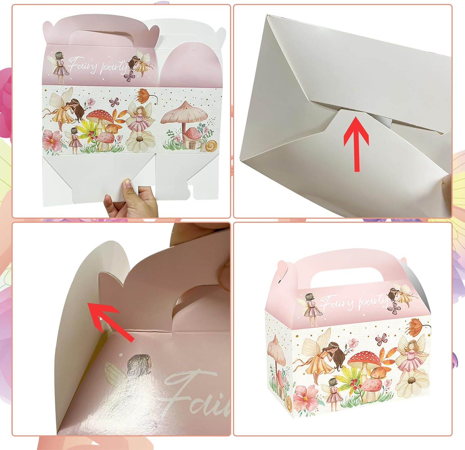 CIEOVO 24 Pack Fairy Birthday Treat Boxes