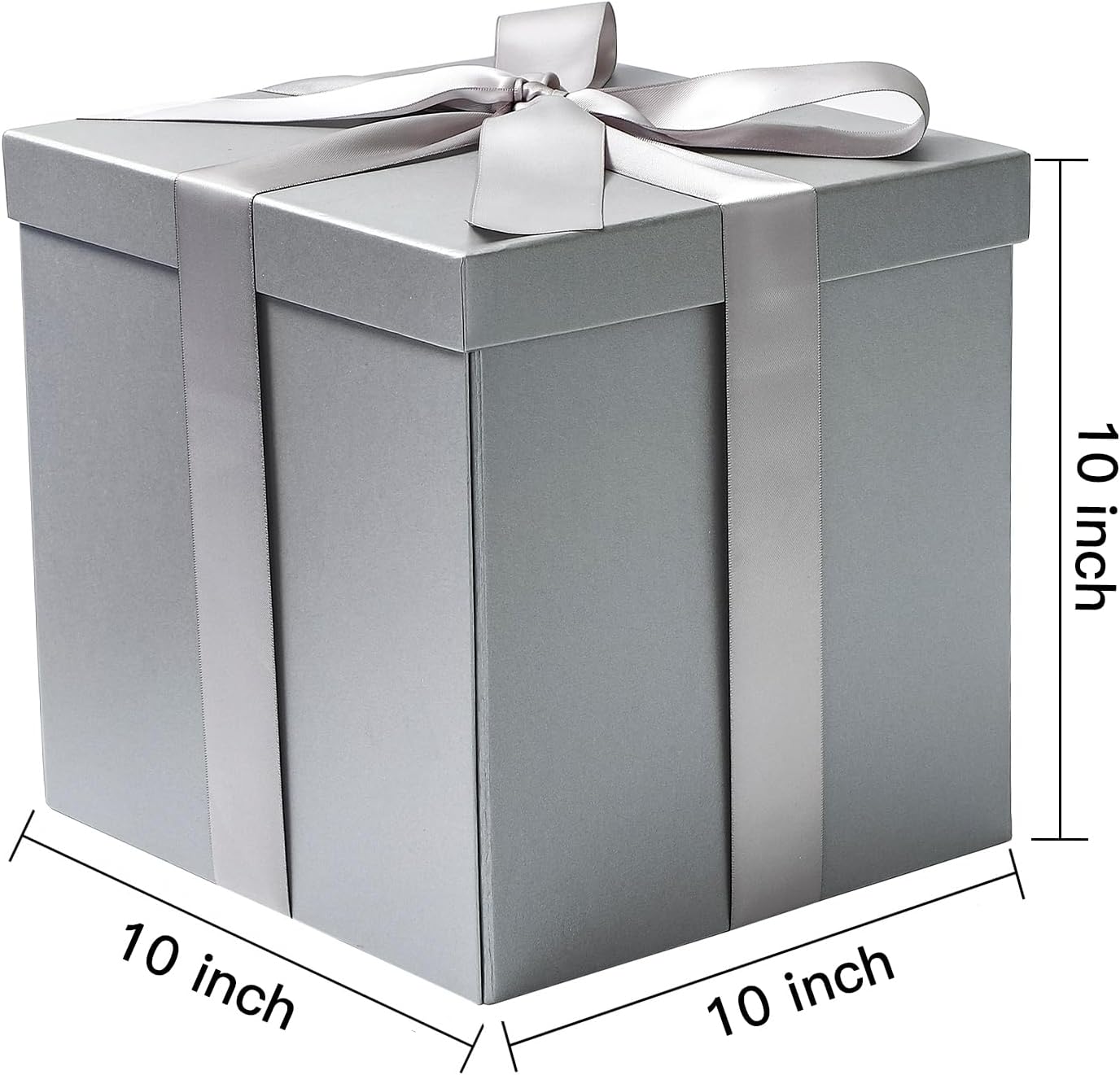 RUSPEPA Gray Medium Gift Box with Lids and Ribbon