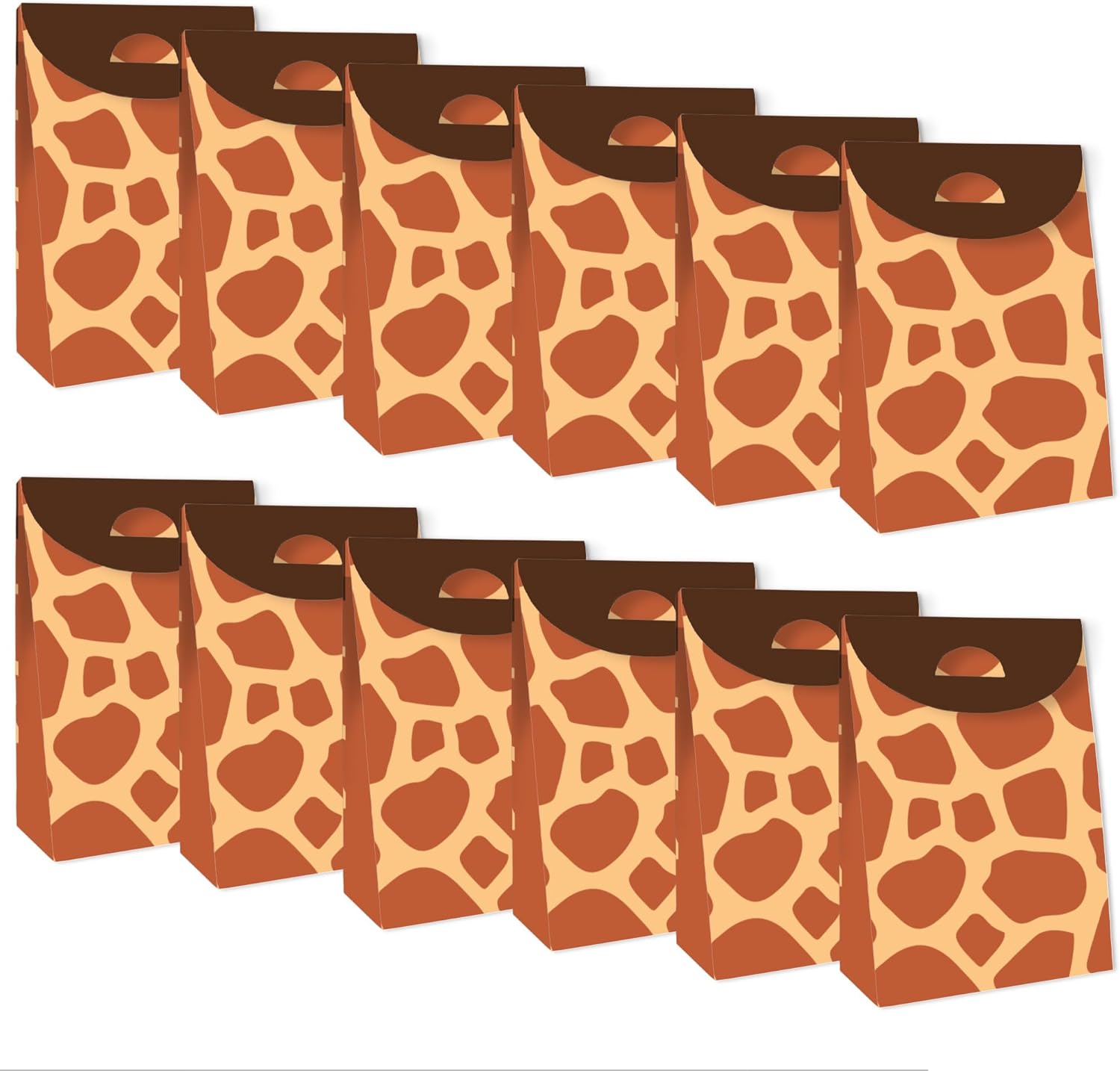 Big Dot of Happiness Giraffe Print Party Goodie Bags Set of 12