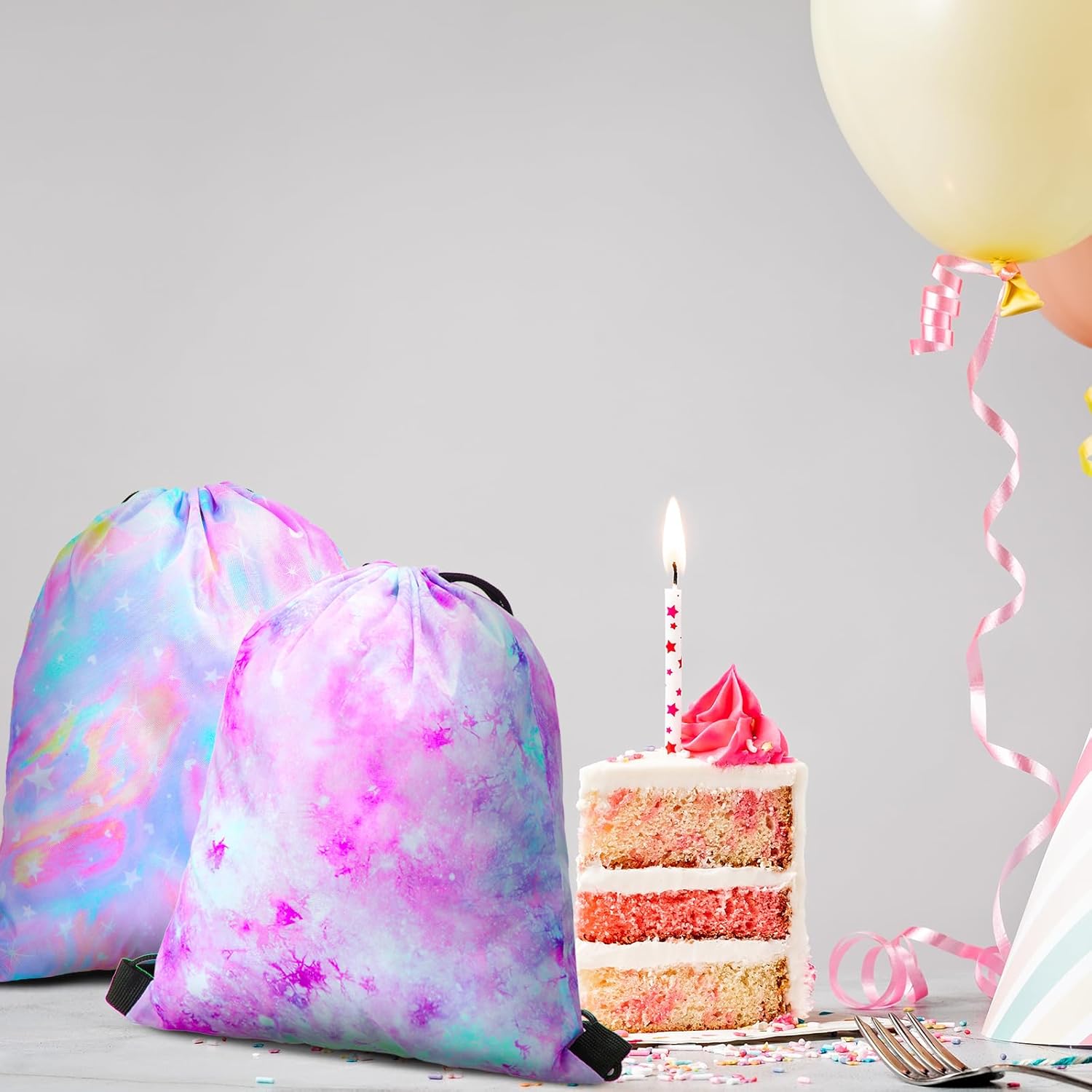 Boao 16 Pcs Tie Dye Gift Bags for Birthday Parties