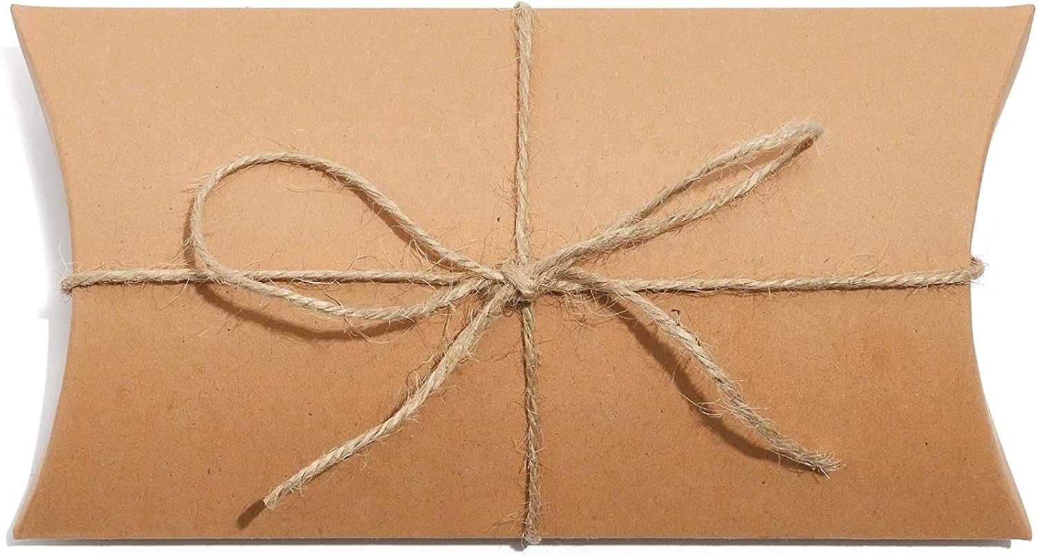 Bright Creations Kraft Paper Pillow Gift Box Set - 50 Pack