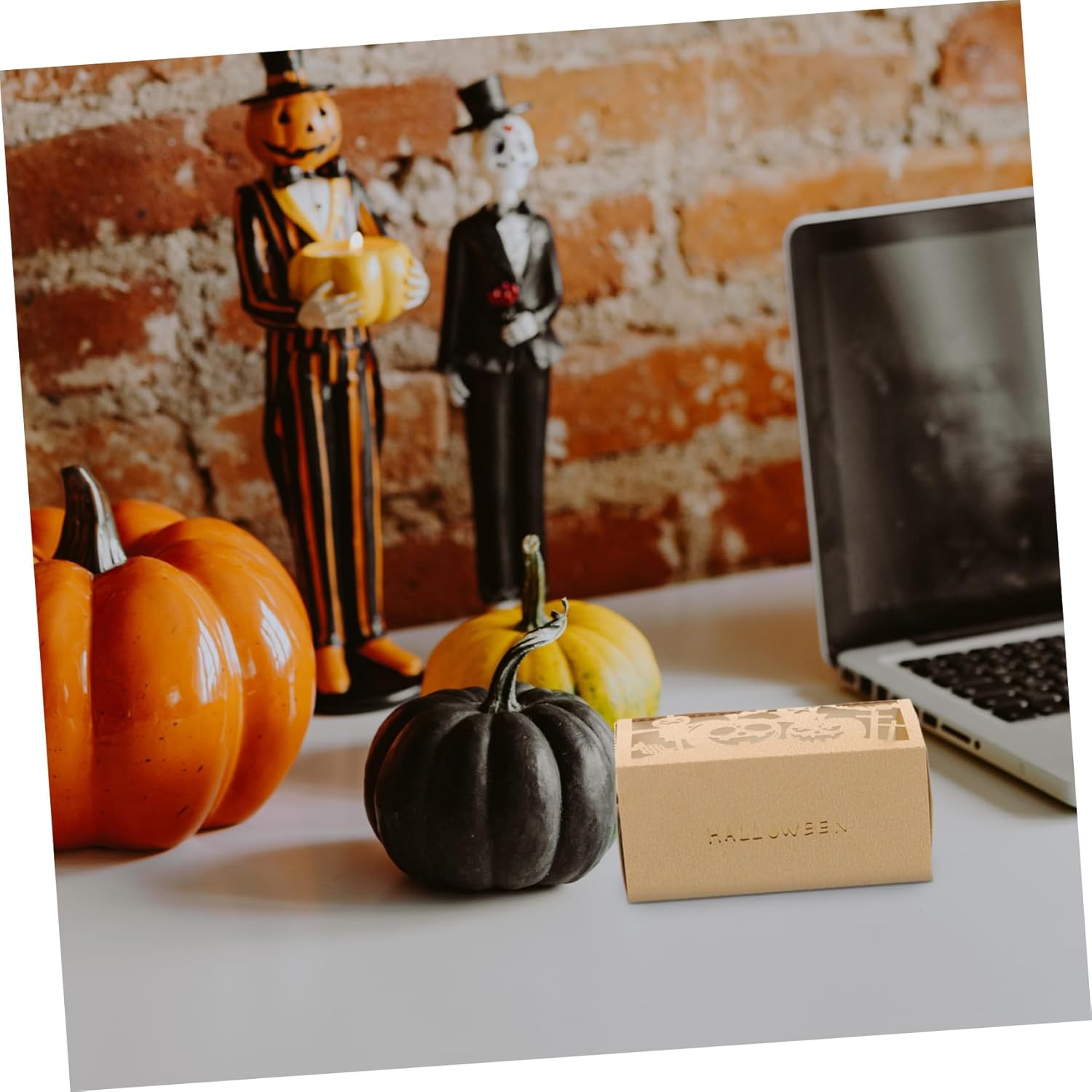 NUOBESTY 50pcs Mini Pumpkin Candy Boxes Halloween Party Favors