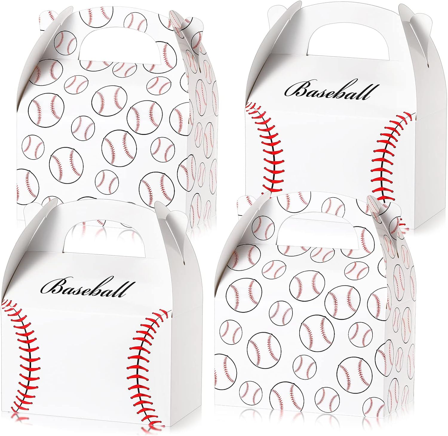TaoBary 24 Pcs Baseball Treat Boxes with Handle