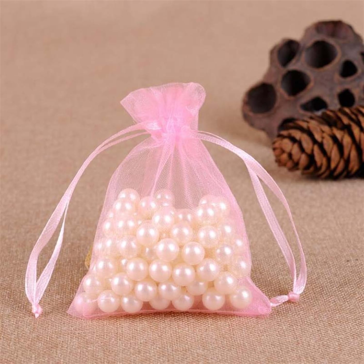 Christmas Gift Boxes 7x9cm Organza Bags for Jewelry and Sweets
