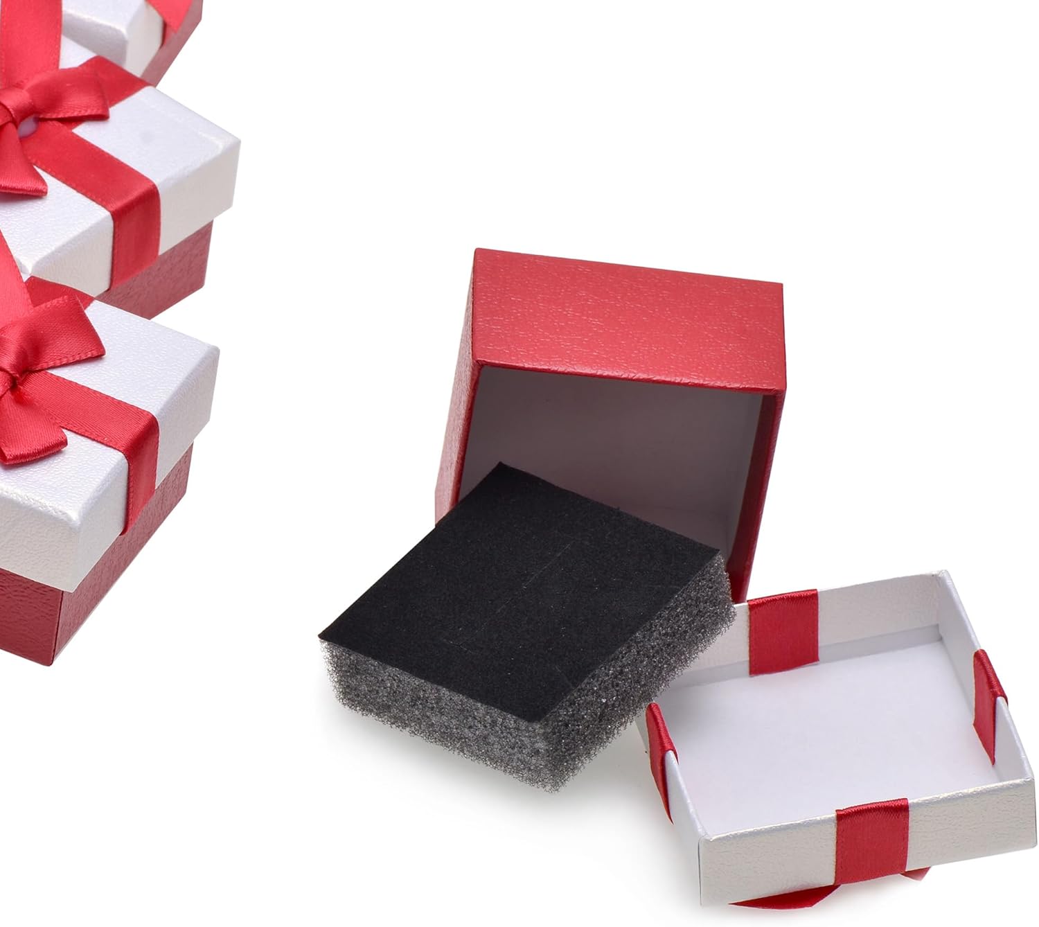Pearl Miner Small Gift Boxes with Red Bow 12 Pack