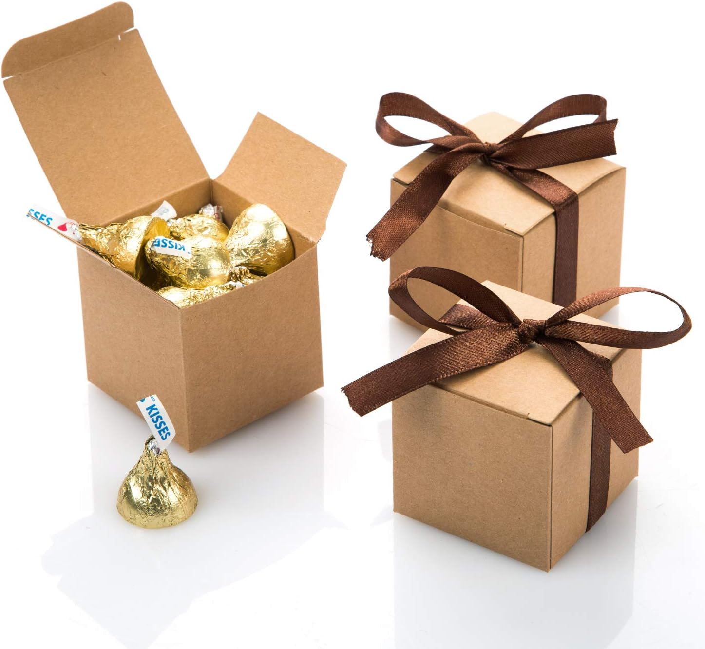 AWELL Kraft Gift Candy Box Pack of 50