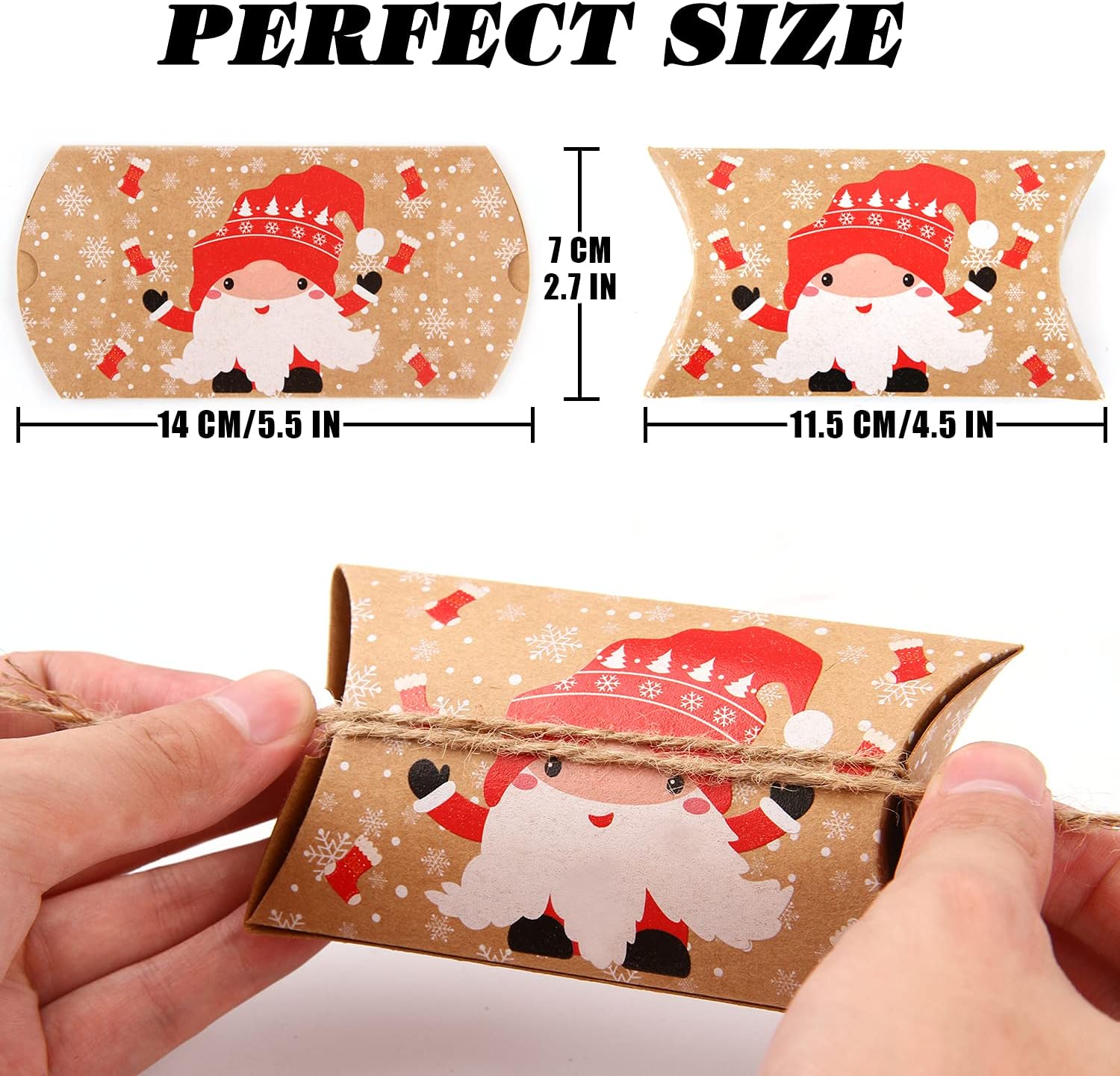 LOKIPA Christmas Gift Pillow Boxes 36 pcs