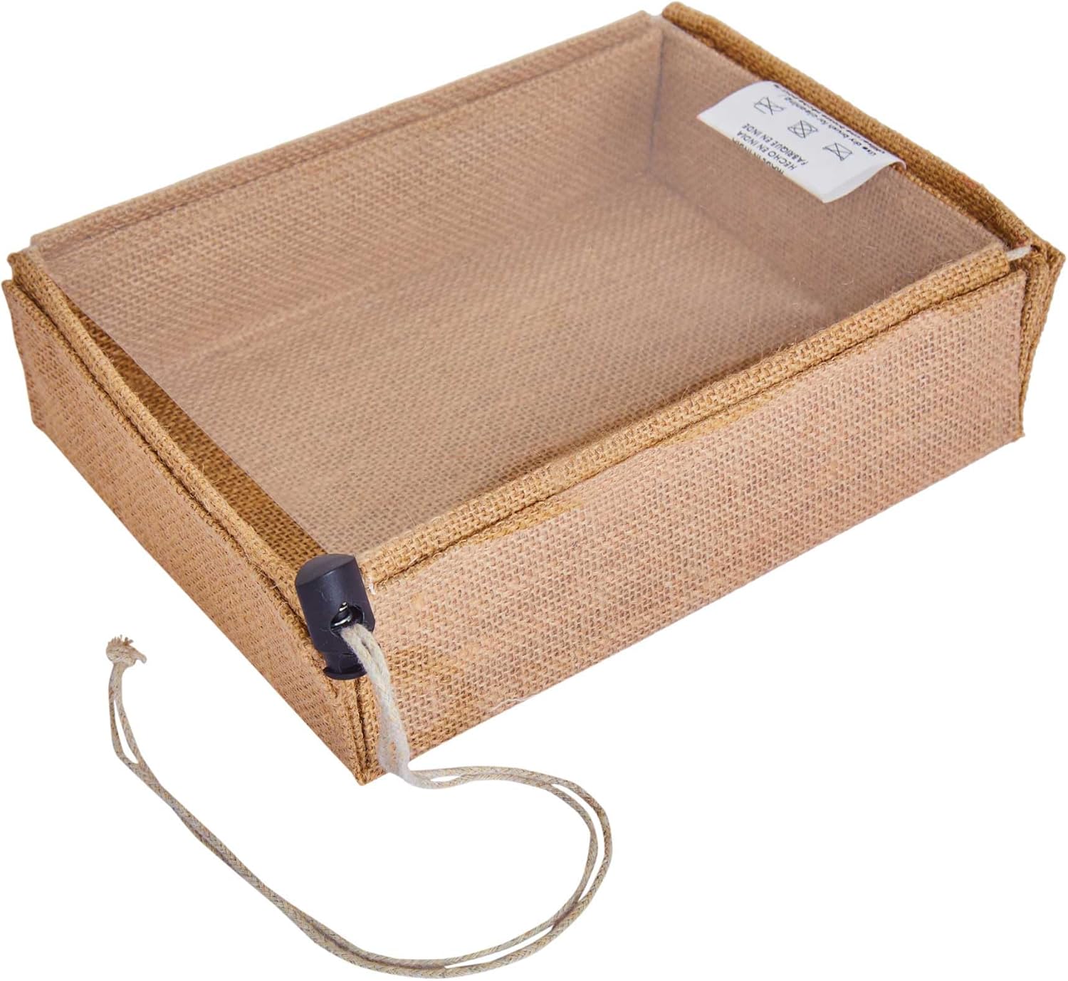 Jucobee 12 Pack Juco Burlap Gift Boxes with Drawstring and PVC Window