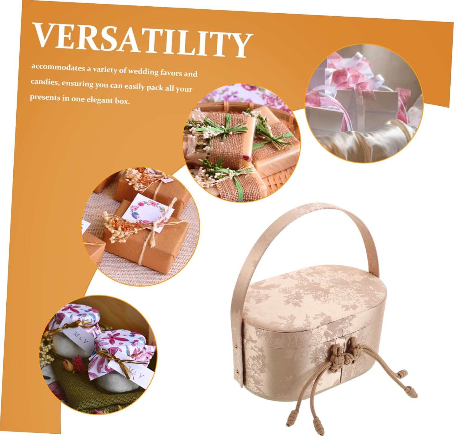 Beaupretty Wedding Candy Boxes with Decorative Handle