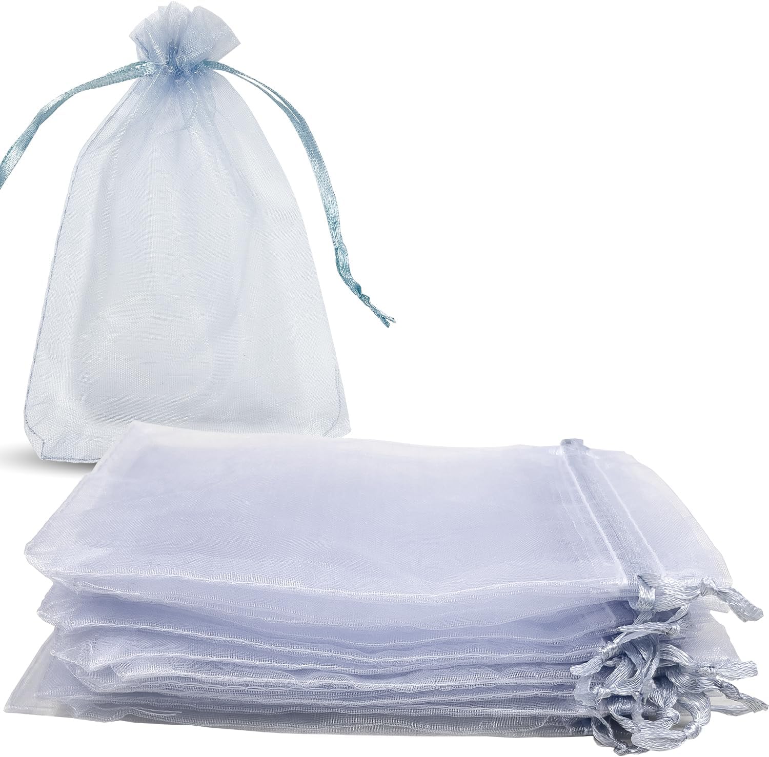 100pcs 4x6 Inch Drawstring Organza Gift Bags for Weddings