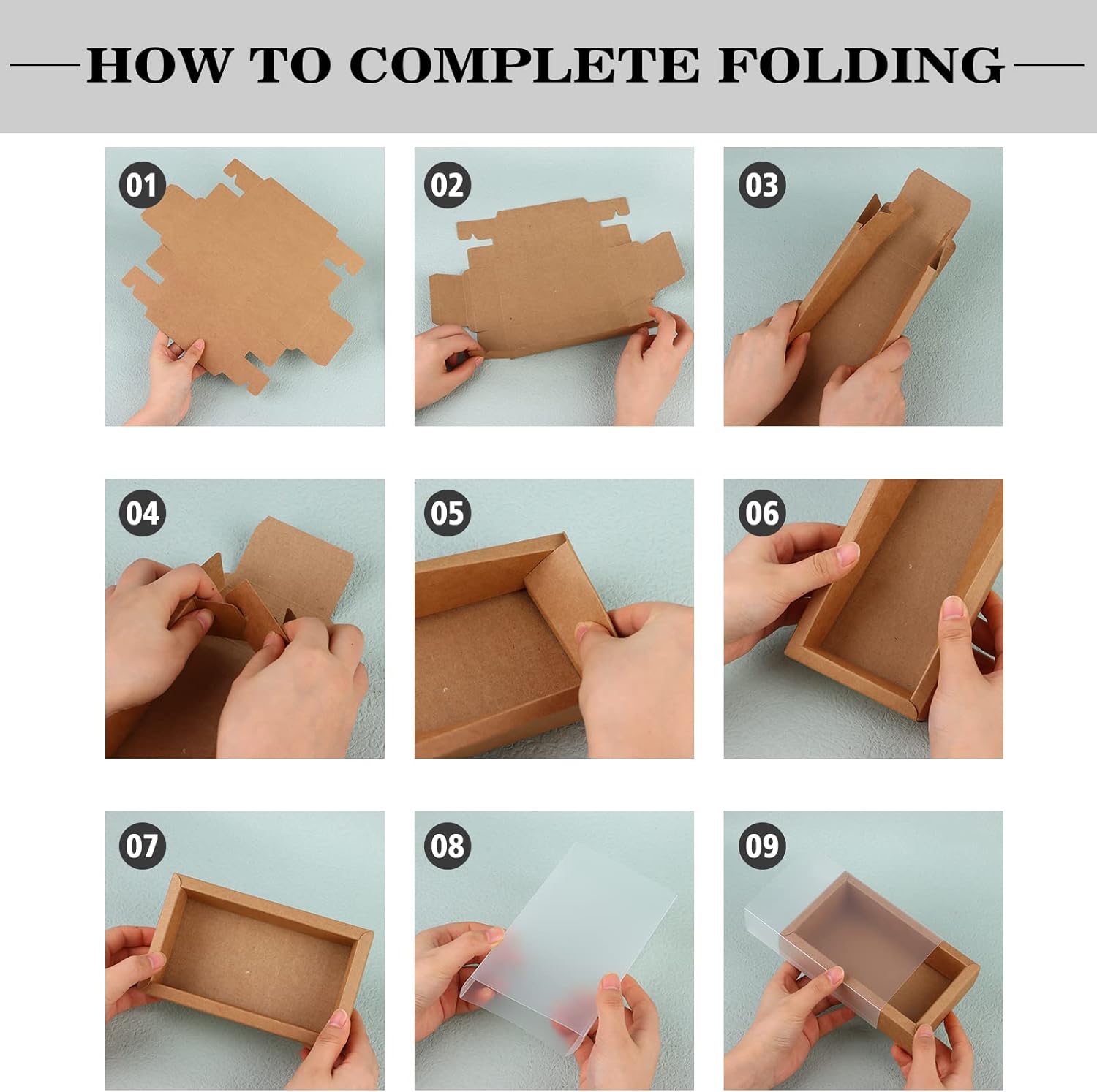 26 PCS Rectangle Kraft Boxes for Gifts and Crafts