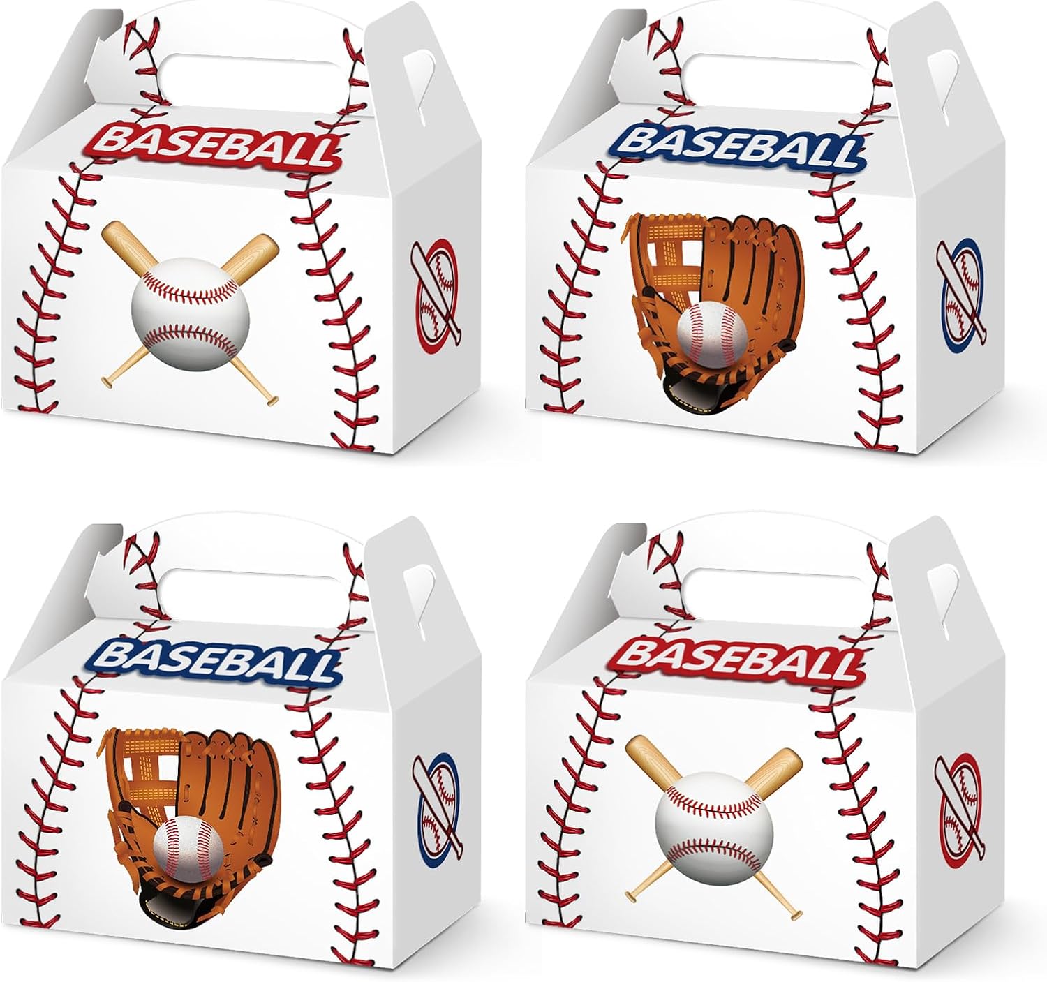 KALEFO 12PCS Baseball Gift Boxes Party Favor Treat Bags
