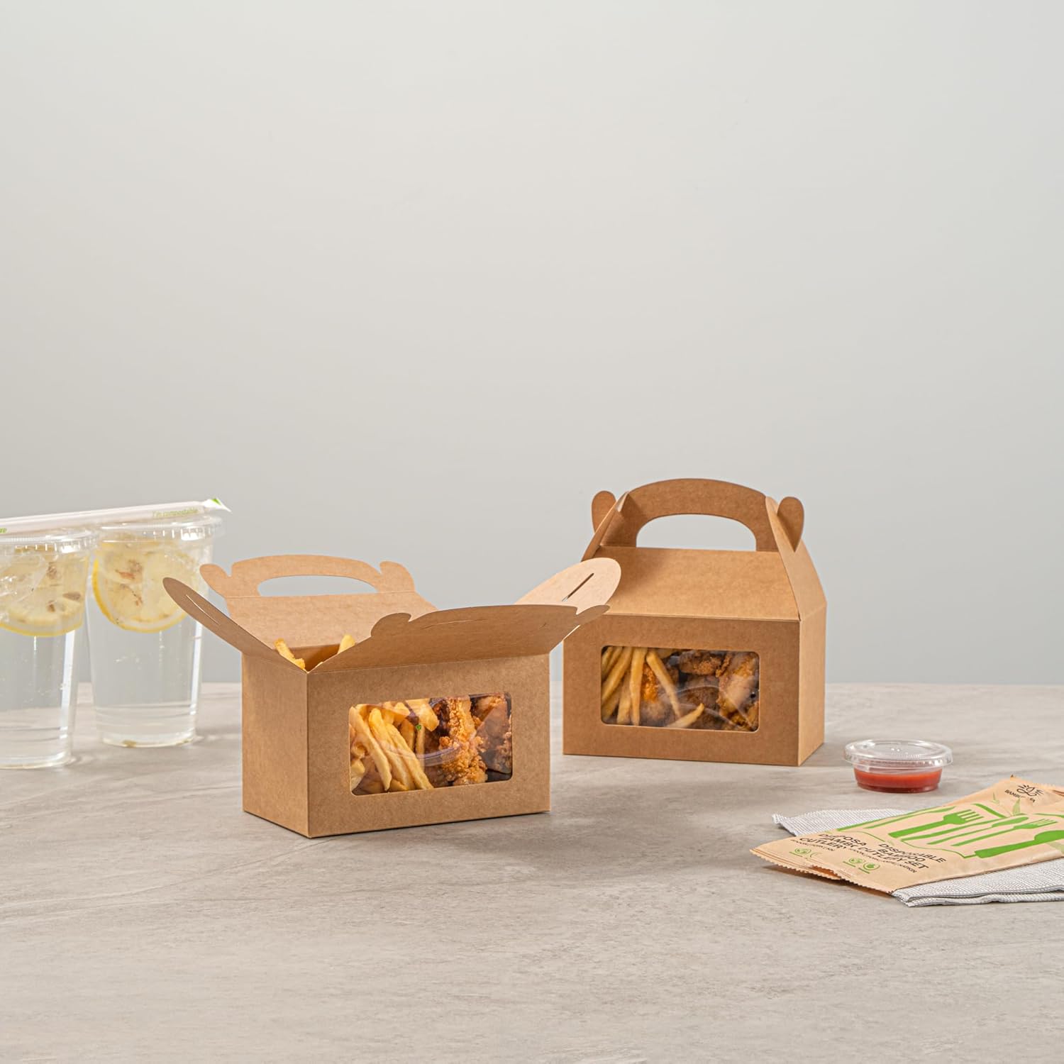 Restaurantware Bio Tek 6x35x35 Inch Gable Gift Boxes