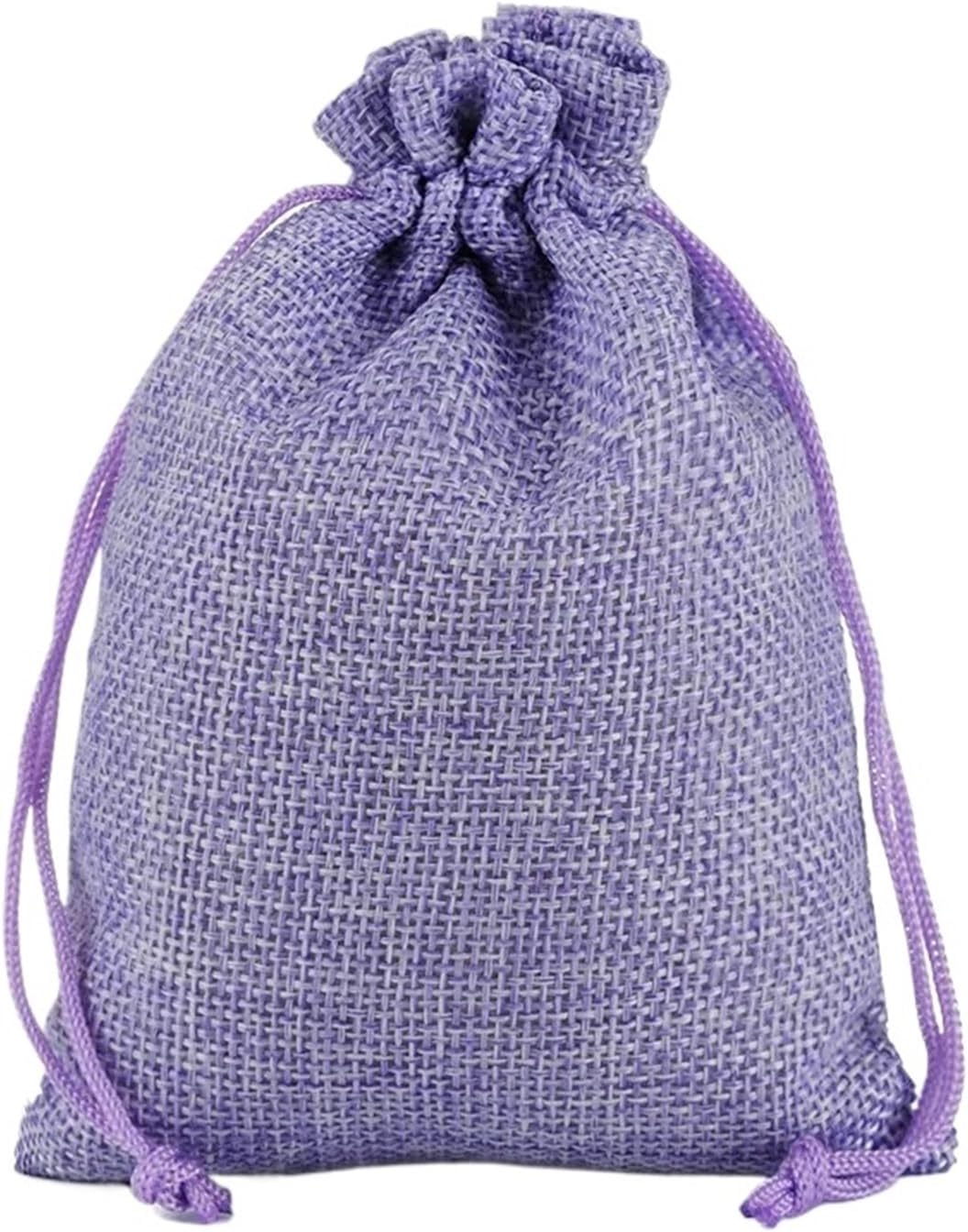 Handmade Cotton Linen Drawstring Gift Bags 50PCS 15x20cm