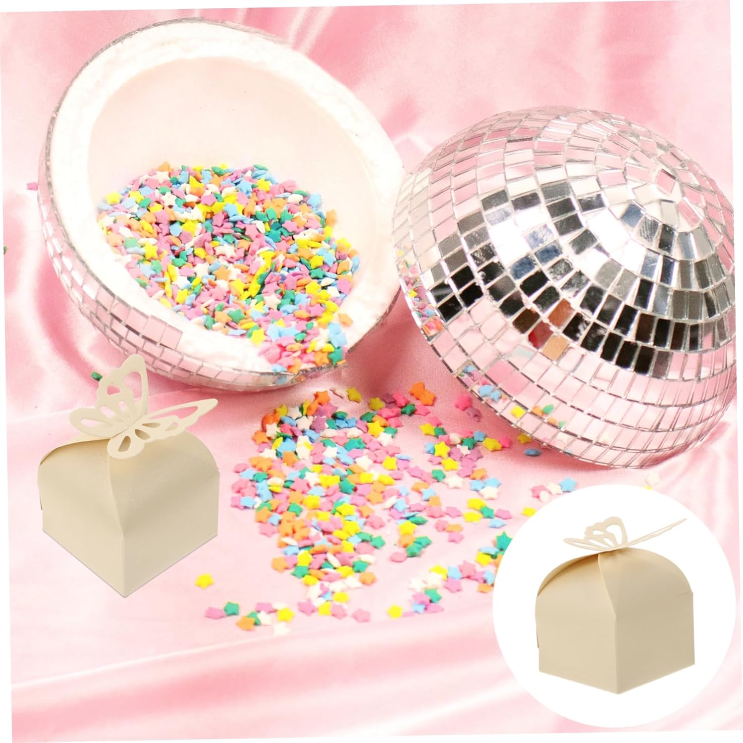 Didiseaon 50pcs Hollow Out Butterflies Candy Boxes for Weddings and Parties