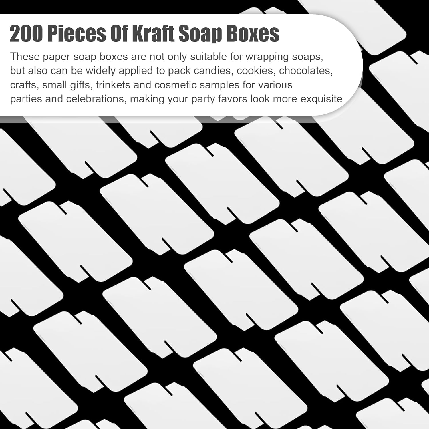 200 Pcs Kraft Soap Boxes No Window for Homemade Soap