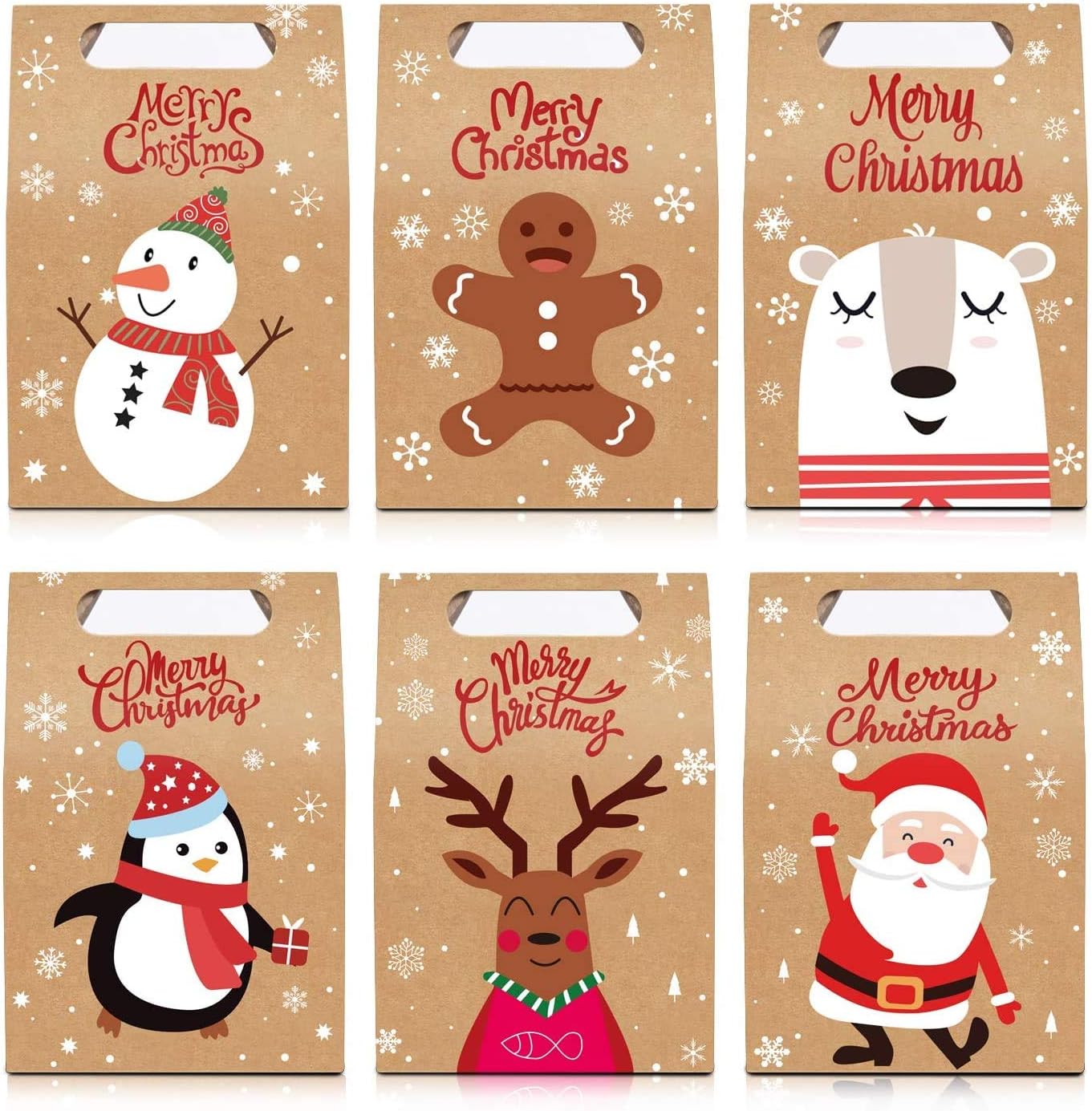 STEFORD Christmas Kraft Gift Boxes 24PCS