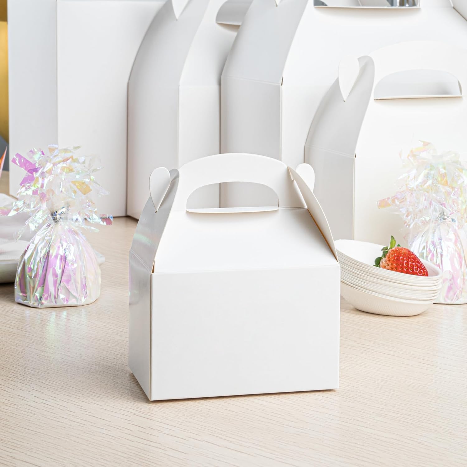 Restaurantware Bio Tek 4x25x25 Inch Gable Boxes 25 Count 1