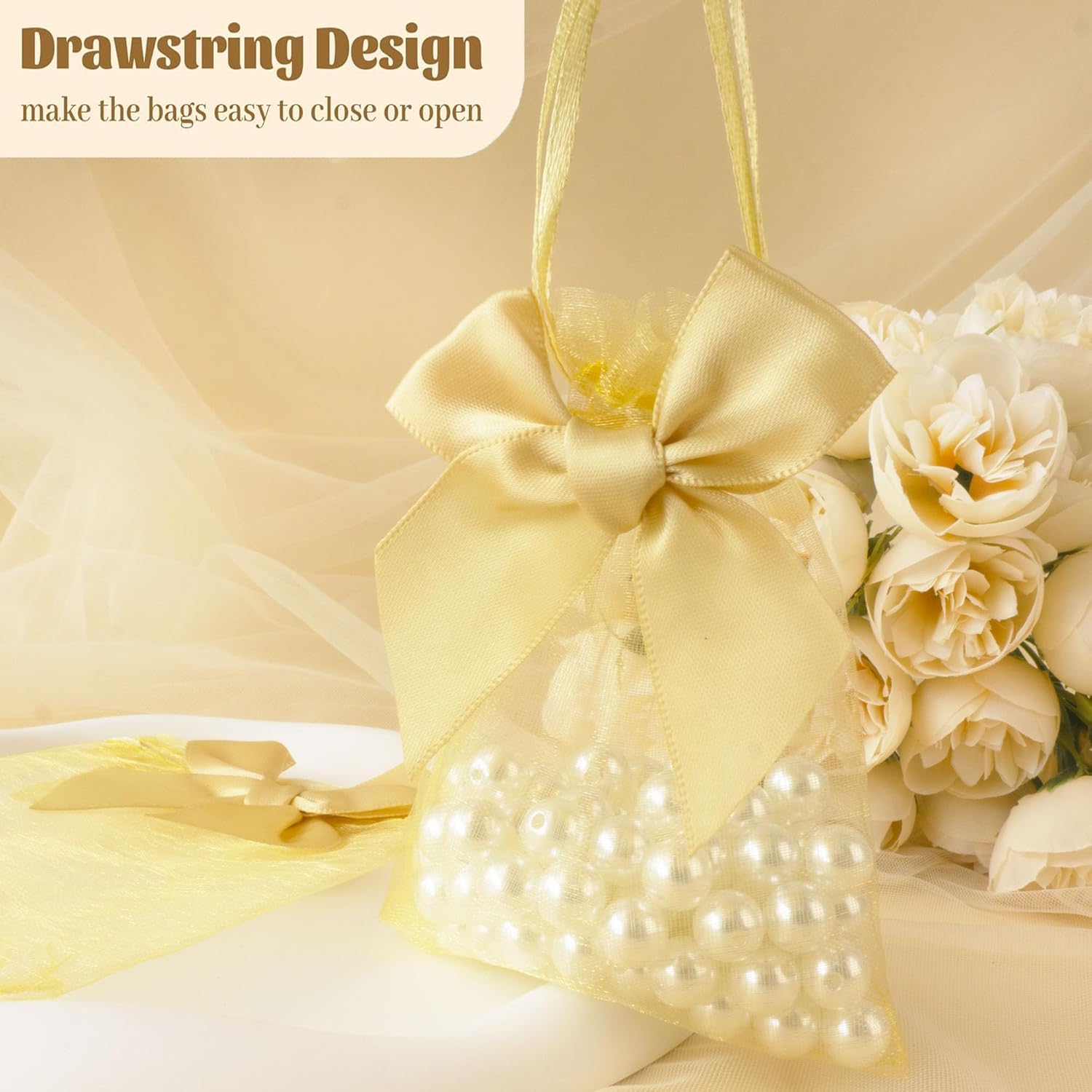 Esdallina 40 PCS 36x47 Premium Sheer Organza Gift Bags