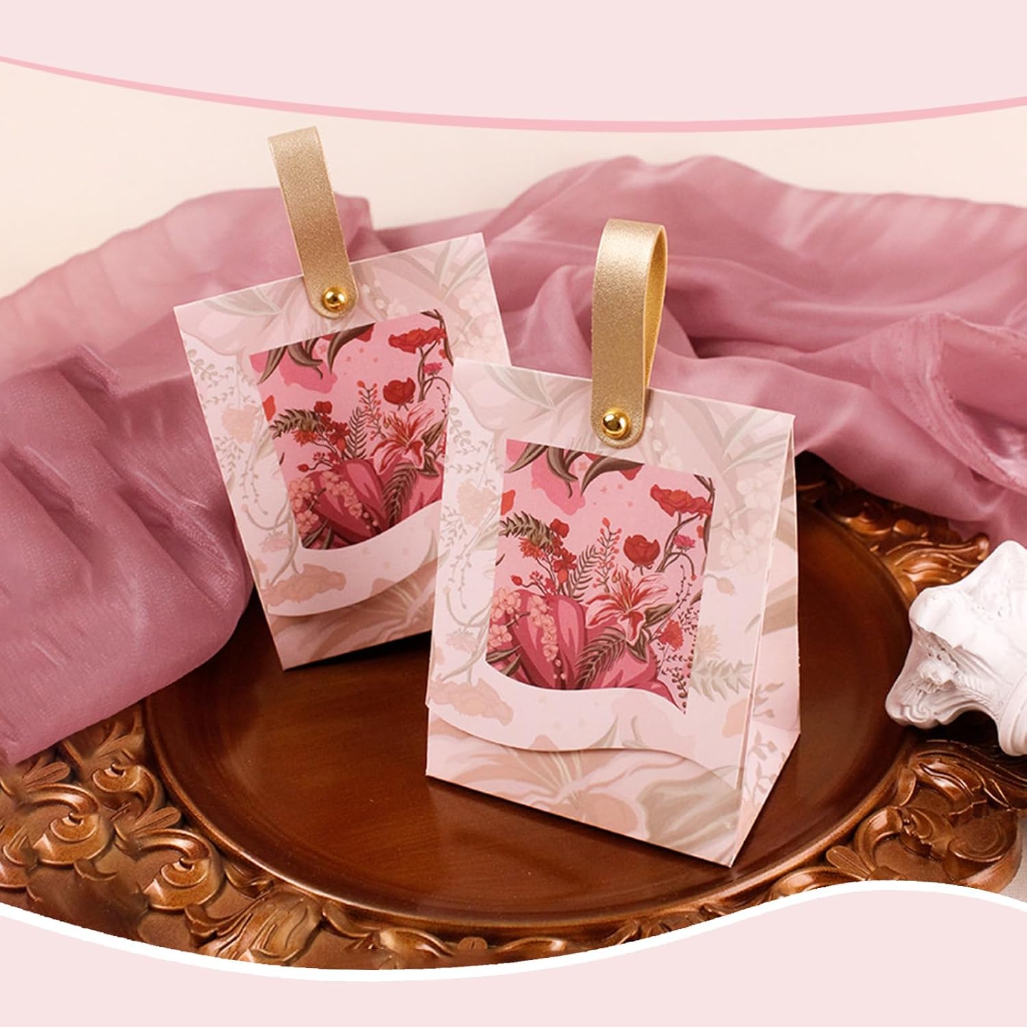 FAYEVIVI 20pcs Pink Gift Boxes with Lids