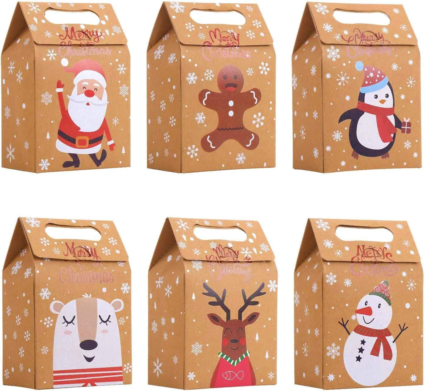 STEFORD Christmas Kraft Gift Boxes 24PCS