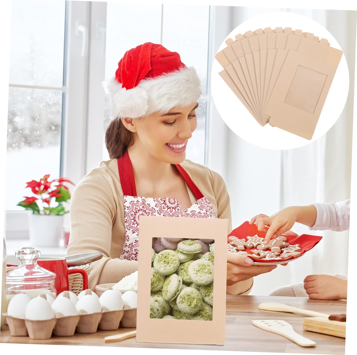 ABOOFAN 10pcs Transparent Window Cookie Boxes for Party Supplies