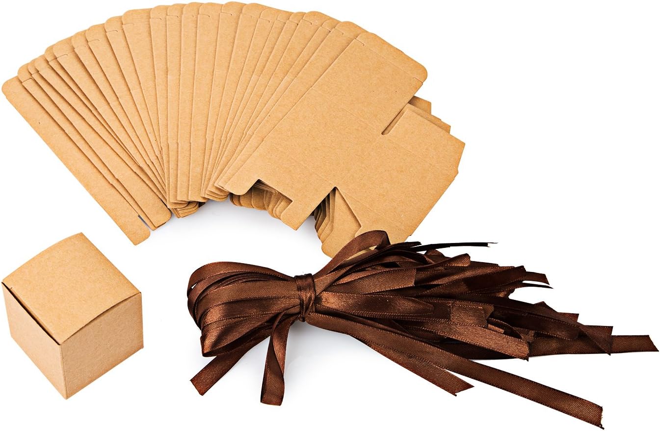 AWELL Kraft Gift Candy Box Pack of 50