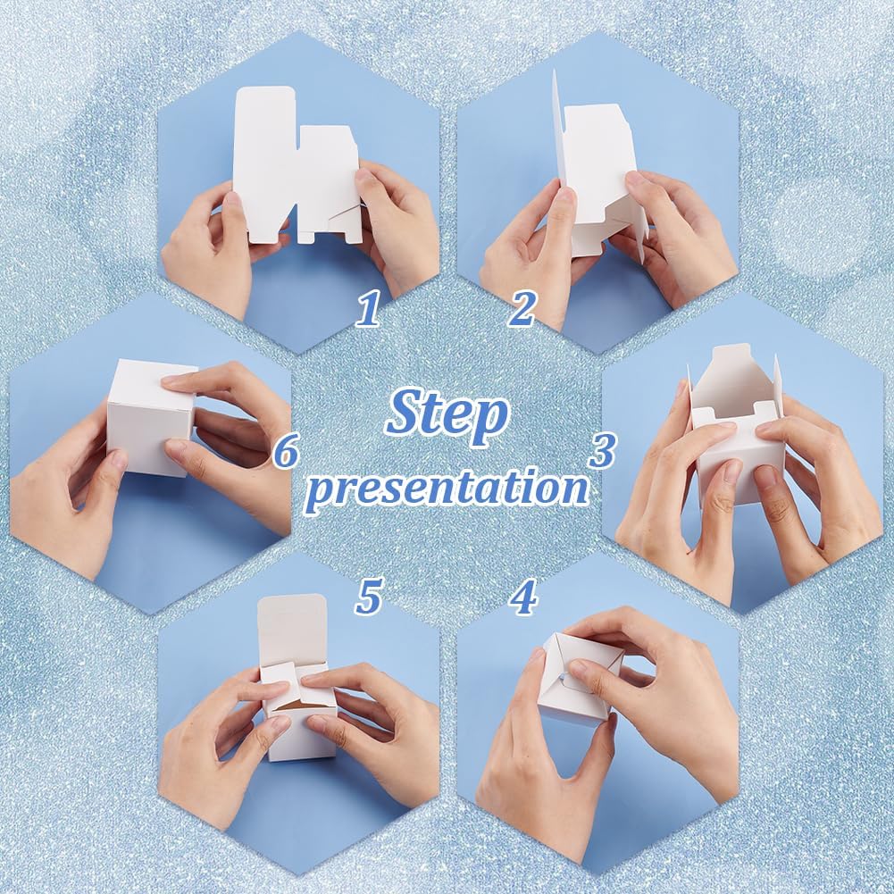 BENECREAT 60PCS White Gift Boxes with Lids for Wrapping and Parties