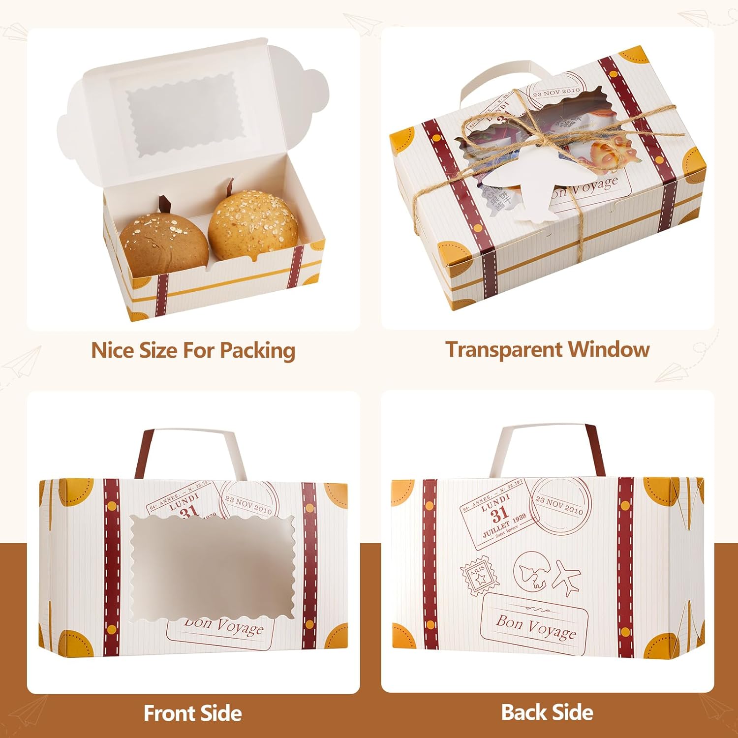 Yodyzj 20-Piece Mini Suitcase Candy Boxes with Window
