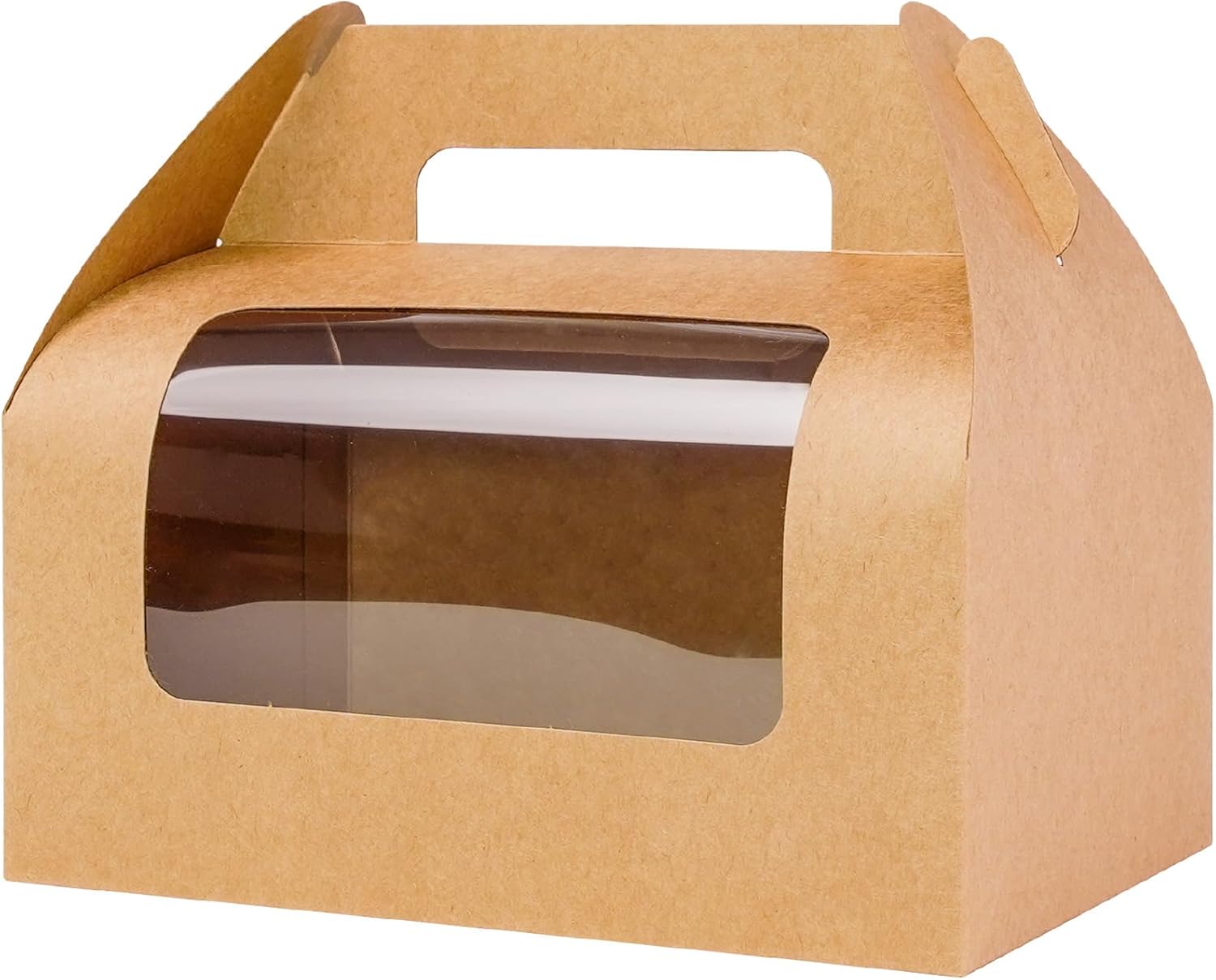 UnicoPak 5 Pack Large Windowed Gable Boxes With Handles